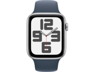 Смарт часовници Apple Watch SE2 v2 Cellular 44mm Silver Alu Case w Storm Blue Sport Band - M/L