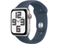 Смарт часовници Apple Watch SE2 v2 Cellular 40mm Silver Alu Case w Storm Blue Sport Band - S/M