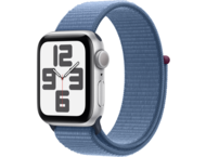 Смарт часовници Apple Watch SE2 v2 GPS 40mm Silver Alu Case w Winter Blue Sport Loop