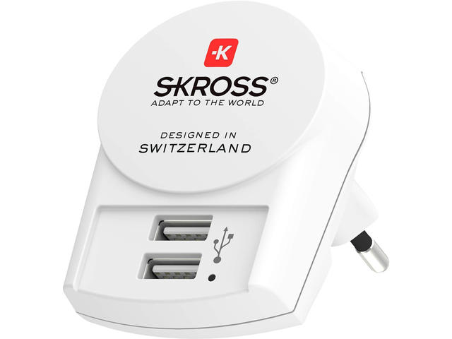 Зарядни устройства SKROSS Euro USB Charger 1.302421, 2 x USB-A, 2.4A