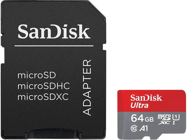 Карти памет SANDISK Ultra microSDXC 64GB + SD Adapter 140MB/s A1 Class 10 UHS-I
