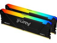 Оперативна памет 16GB (2x8GB) DDR4 3600 MT/s Kingston FURY BEAST Black RGB