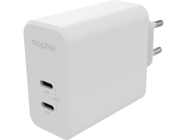 Зарядни устройства Mophie Speedport 67W 2xUSB-C, White