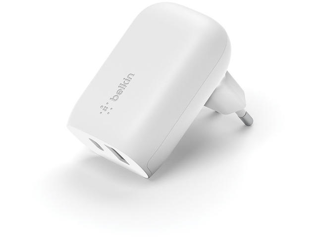Зарядни устройства Belkin BoostCharge Dual Wall Charger with PPS 37W, White