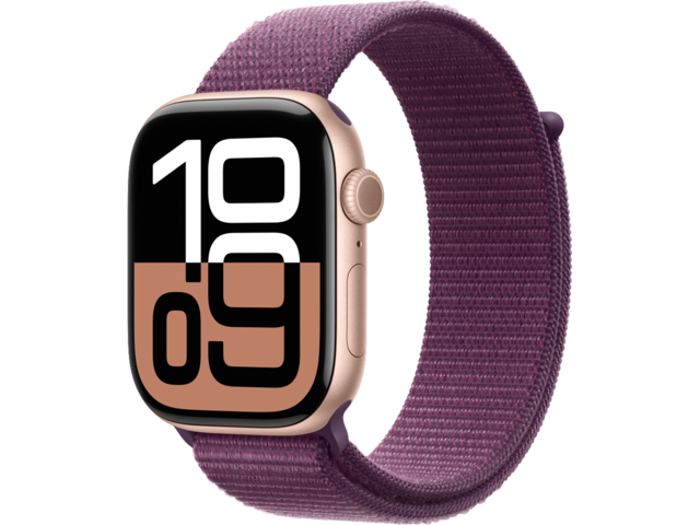 Смарт часовници Apple Watch S10 GPS 46mm Rose Gold Alu Case with Light Blush Sport Band - M/L