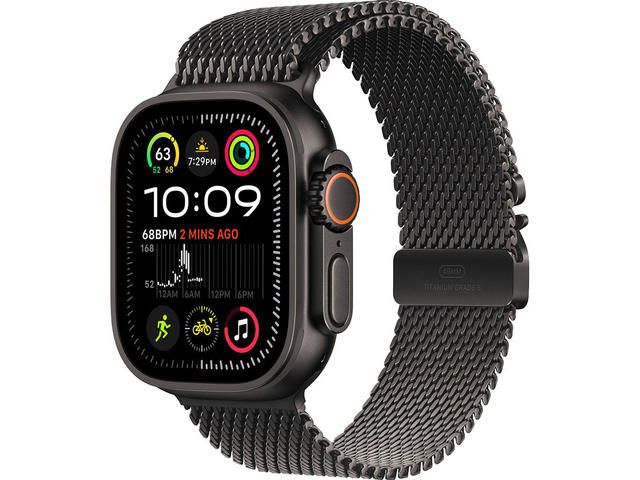 Смарт часовници Apple Watch Ultra2 (2024) GPS + Cellular 49mm Black Titanium Case with Black Titanium Milanese Loop - M