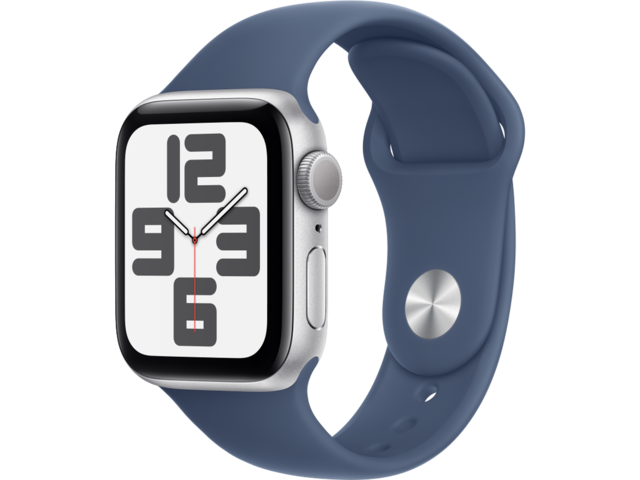 Смарт часовници Apple Watch SE2 (2024) GPS 40mm Silver Alu Case with Denim Sport Band - M/L