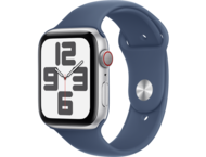 Смарт часовници Apple Watch SE2 (2024) GPS + Cellular 44mm Silver Alu Case with Denim Sport Band - M/L