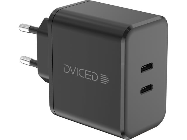 Зарядни устройства Dviced Wall charger and cable 65W GaN EU, Black
