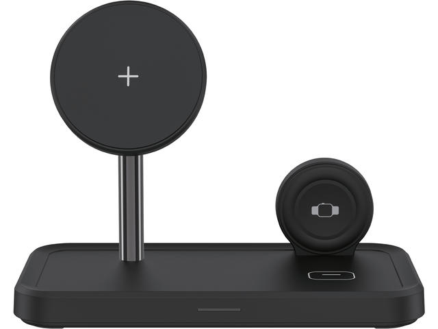 Зарядни устройства Dviced 3-in-1 magnetic wireless charger 10W fast charge, Black