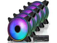 Вентилатори EZDIY-FAB Moonlight 120mm RGB PWM Black - 5 Pack