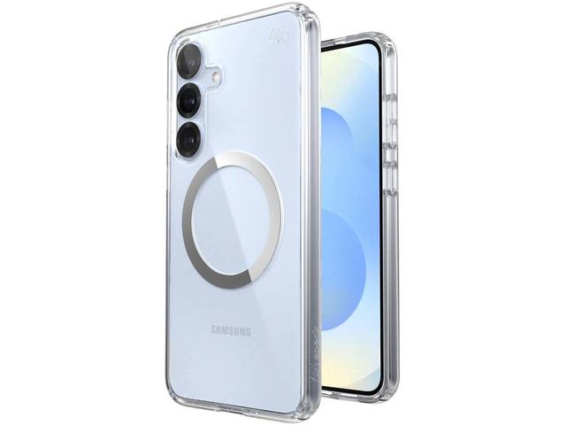 Калъфи Speck Presidio Perfect-Clear Magnet за Samsung Galaxy S25, Clear/Chrome