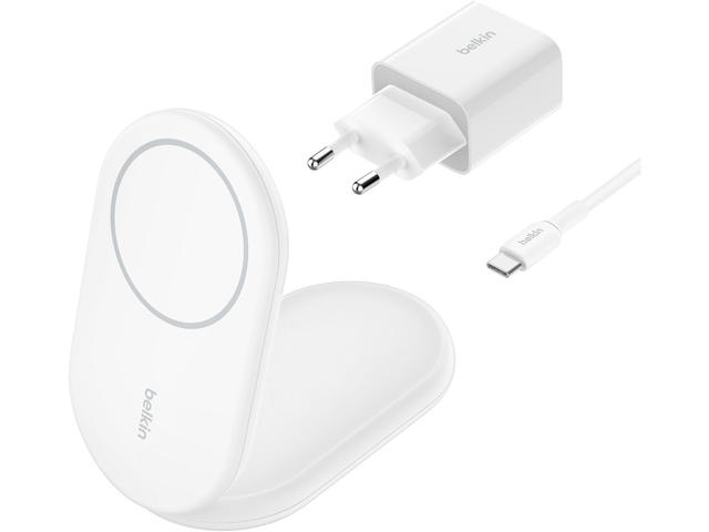 Зарядни устройства Belkin BOOSTCHARGE Qi2 15w Magnetic Stand - White