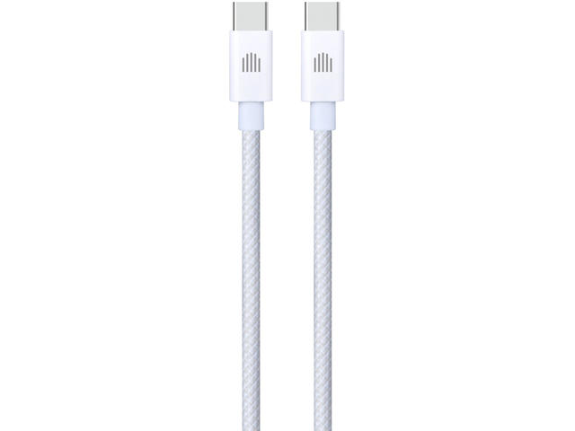 Кабели и Адаптери Dviced Cable USB-C to USB-C Nylon Textile 1,25m - White