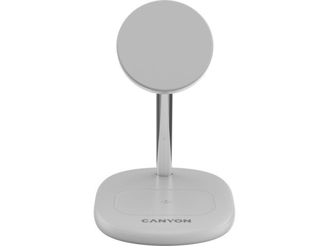 Зарядни устройства Canyon WCS-205 15W Qi2 2в1, в бяло