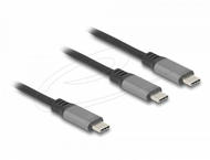 Кабели и Адаптери Delock Кабел USB-C, Y-кабел, 2 x USB-C PD 3.0, 100 W, 1.2 метра