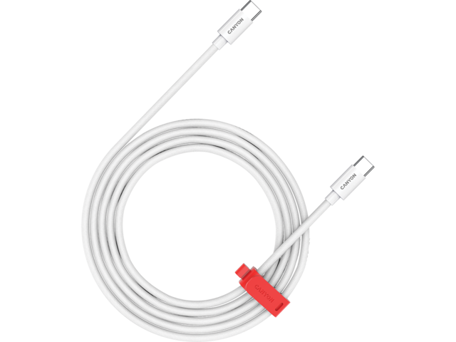 Кабели и Адаптери Canyon CND-CC60AB20W (USB 2.0, 2 метра) , White