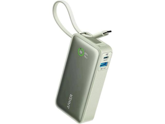 Външни батерии Anker Nano Power Bank(30W,Built-In USB-C Cable) - Green