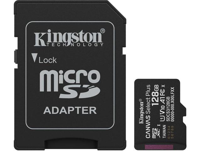 Карти памет 128GB microSDXC Kingston Canvas Select Plus Gen3