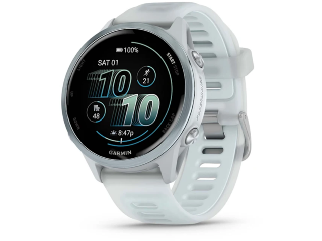 Смарт часовници Garmin Forerunner® 570 - 42мм - Cloud Blue Aluminium с Translucent Whitestone/Cloud Blue каишка 