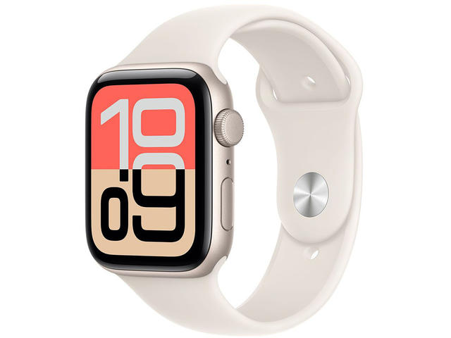 Смарт часовници Apple Watch SE 3 GPS 44mm Starlight Aluminium Case with Starlight Sport Band - S/M