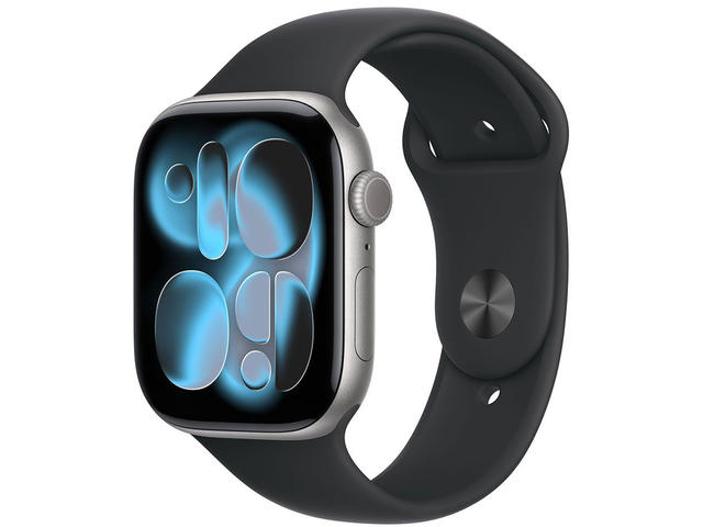 Смарт часовници Apple Watch S11 GPS 46mm Space Grey Aluminium Case with Black Sport Band - S/M