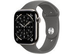 Смарт часовници Apple Watch S11 GPS + Cellular 42mm Natural Titanium Case with Stone Grey Sport Band - M/L