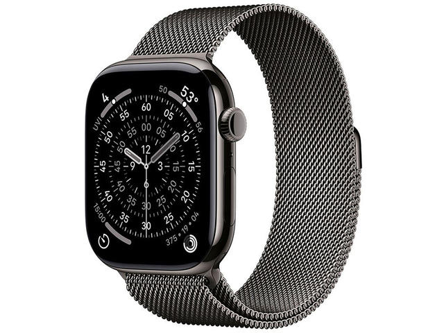Смарт часовници Apple Watch S11 GPS + Cellular 42mm Slate Titanium Case with Slate Milanese Loop