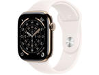 Смарт часовници Apple Watch S11 GPS + Cellular 42mm Gold Titanium Case with Light Blush Sport Band - S/M