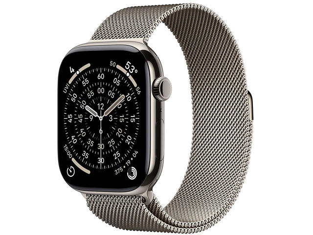 Смарт часовници Apple Watch S11 GPS + Cellular 46mm Natural Titanium Case with Natural Milanese Loop - M/L