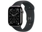 Смарт часовници Apple Watch S11 GPS + Cellular 46mm Slate Titanium Case with Black Sport Band - S/M
