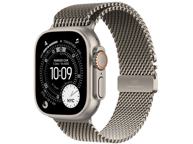 Смарт часовници Apple Watch Ultra 3 Cellular 49mm Natural Titanium Case with Natural Titanium Milanese Loop - Medium