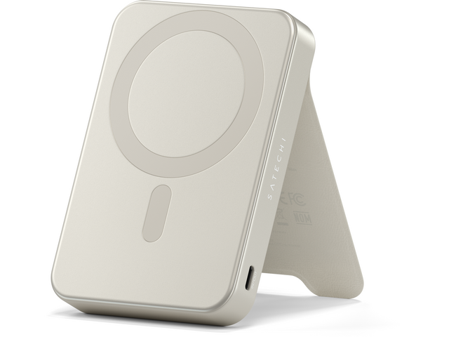 Външни батерии Satechi Qi2 10K Magnetic Power Bank with Stand - Sand