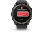 Смарт часовници Garmin fēnix 8 Pro - 51 мм, AMOLED, Sapphire - Carbon grey DLC titanium с Black/pebble grey силиконова каишка