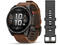 Смарт часовници Garmin fēnix 8 Pro - 51 мм, AMOLED, Sapphire - Carbon grey DLC titanium с Chestnut кожена каишка