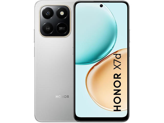 Смартфони Honor X7d - 6GB RAM / 128GB, Meteor Silver