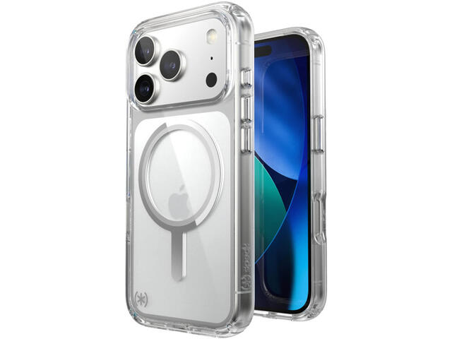 Калъфи Speck iPhone 17 Pro PRESIDIO PERFECT CLEAR + MS Clear/Silver