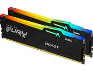 Оперативна памет 64GB (2x32GB) DDR5 5600 MT/s CL36 Kingston FURY Beast Black RGB