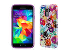 Калъфи Speck CandyShell Inked за Galaxy S5, Inked BoldBlossoms White/Revolution Purple