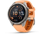 Смарт часовници Garmin fēnix® 9 Pro, inReach® - 43 мм - Titanium с Shell Pink/Autumn Orange силиконова каишка