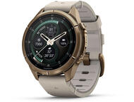 Смарт часовници Garmin fēnix® 9 Pro, inReach® - 43 мм - Autumn Gold Titanium с Bone кожена каишка