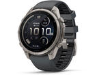 Смарт часовници Garmin fēnix® 9 Pro, inReach® - 47 мм - Titanium с Graphite/Black силиконова каишка