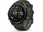 Смарт часовници Garmin fēnix® 9 Pro, inReach® - 47 мм - Carbon Gray DLC Titanium с Black/Pebble Grey силиконова каишка