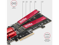 Кабели и Адаптери AXAGON PCEM2-ND PCI-E 16x - M.2 SSD NVMe