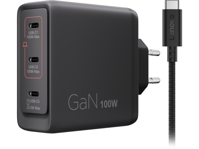 Зарядни устройства Lenovo Multi-port USB-C 100W GaN Charger