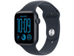 Смарт часовници Apple Watch SE 3 40 mm GPS - Midnight Aluminium Case with Navy Blue Sport Band - S/M