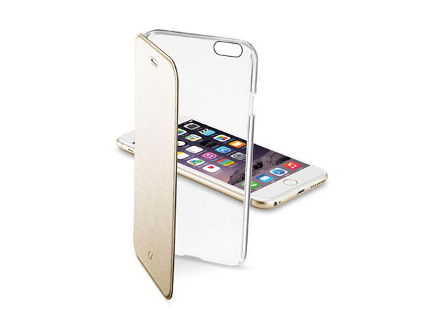Калъфи Cellular line  iPhone 6 Plus ClearBook калъф, прозрачно-златист