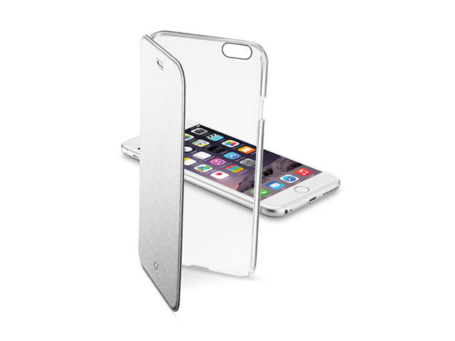 Калъфи Cellular line  iPhone 6 Plus ClearBook калъф, прозрачно-сребрист