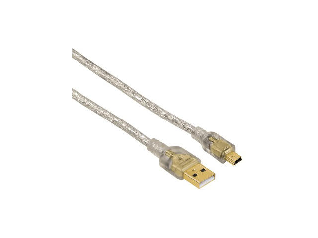 Кабели и Адаптери Hama mini USB 2.0 кабел, позлатен, двойно екраниран, 1.80 м