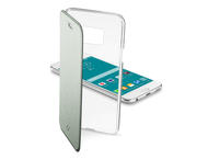 Калъфи Cellular line ClearBook за Samsung Galaxy S6, прозрачен-зелен